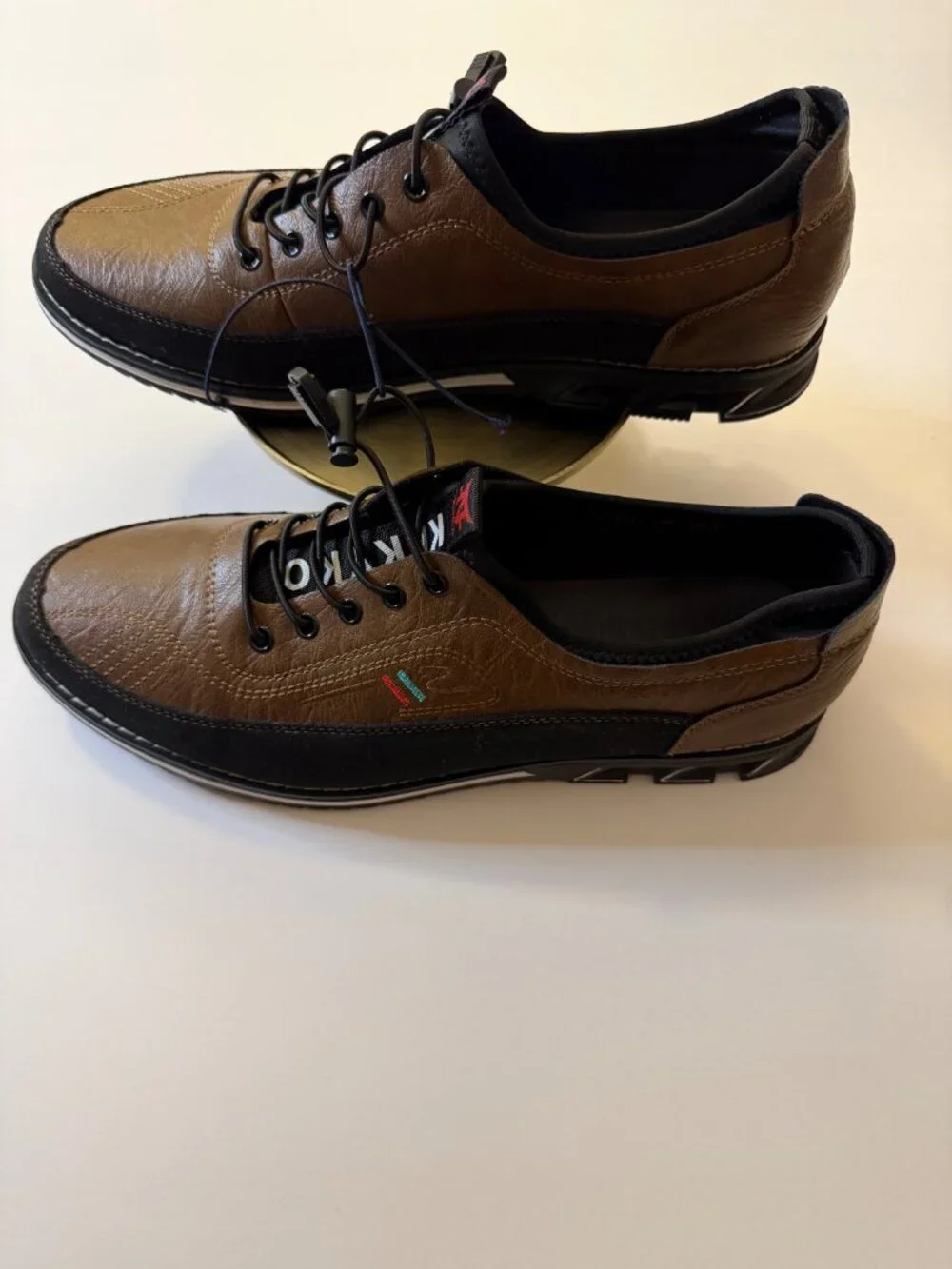 KLKYKO SII, Men's Vintage Brown and Black Fashion Sneaker Size US 11.5